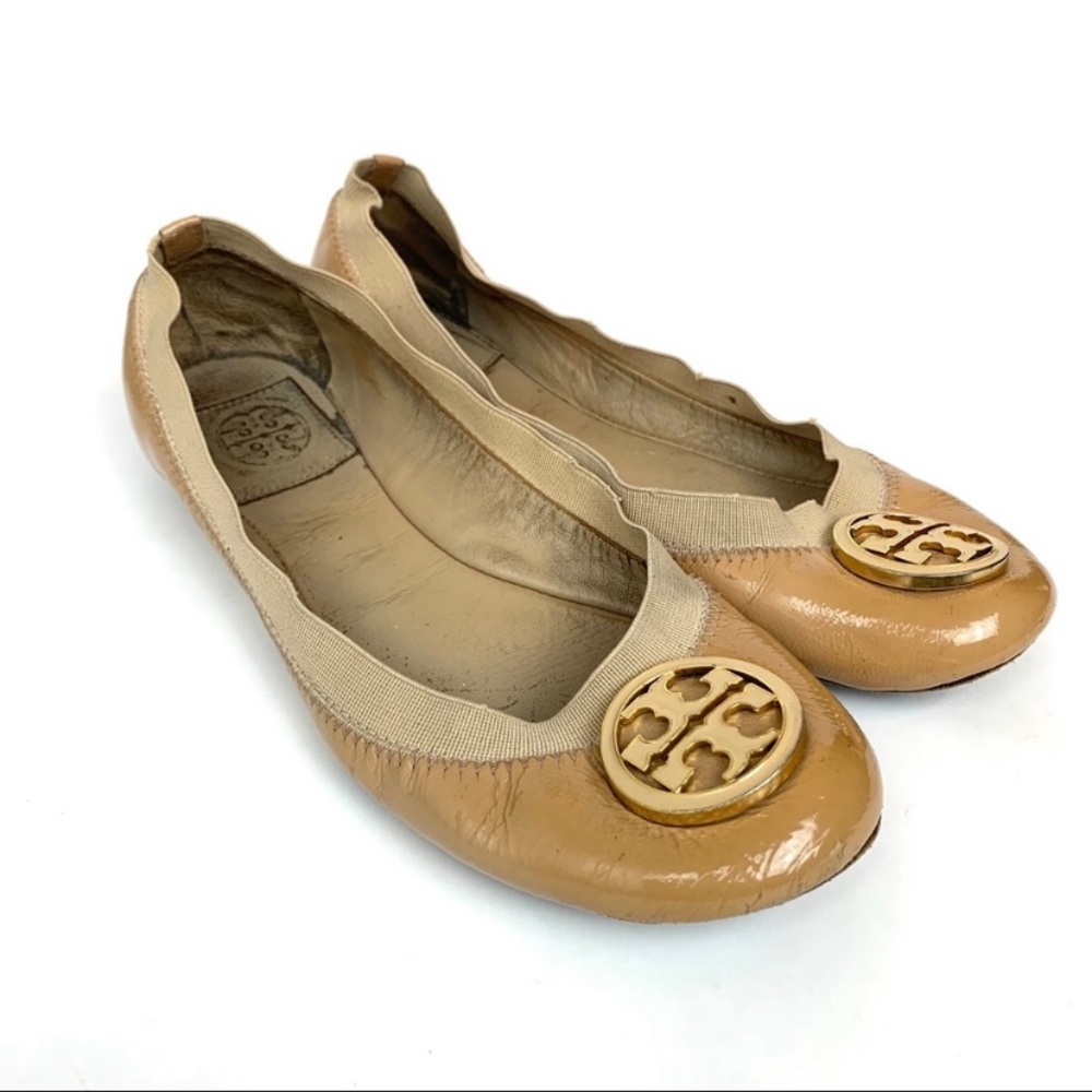 Tory Burch Caroline 7.5 Patent Leather Ballet Flat